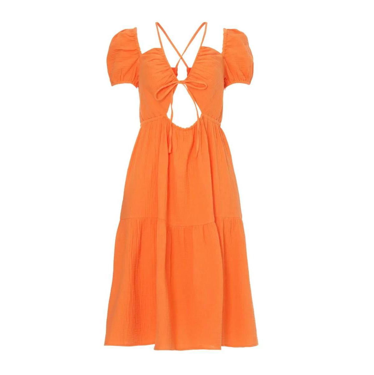 Womens Amelia Cut-Out Tiered Minidress Product Image