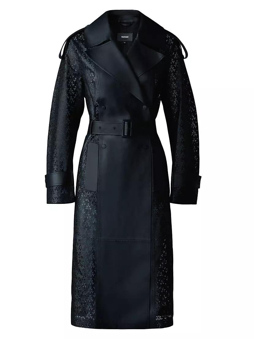 Lorelei Perforated Leather Trench Coat product image