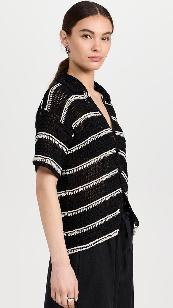 FAITHFULL THE BRAND Gioia Handmade Crochet Shirt | Shopbop Product Image