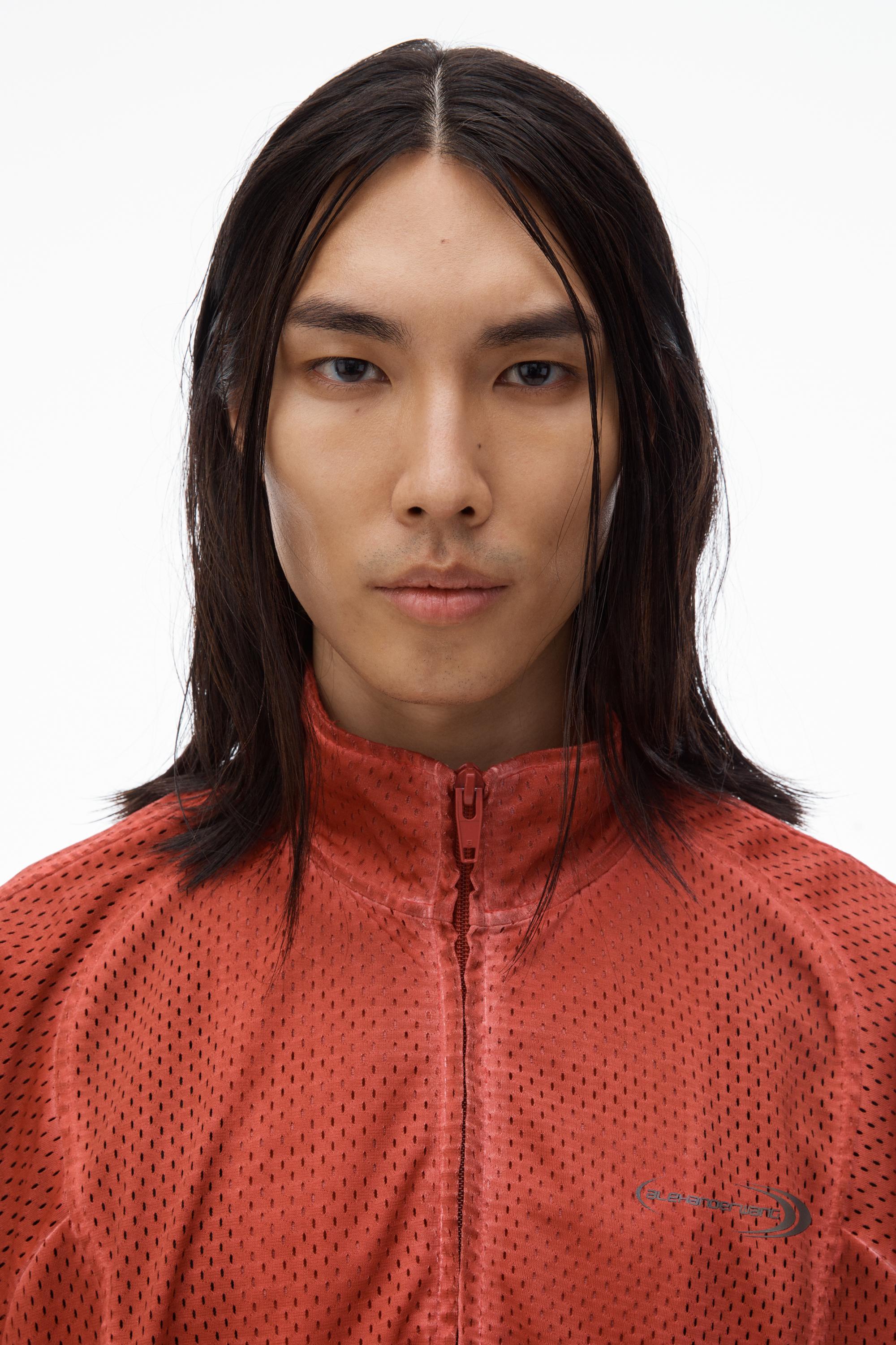 Track Jacket In Perforated Mesh Product Image