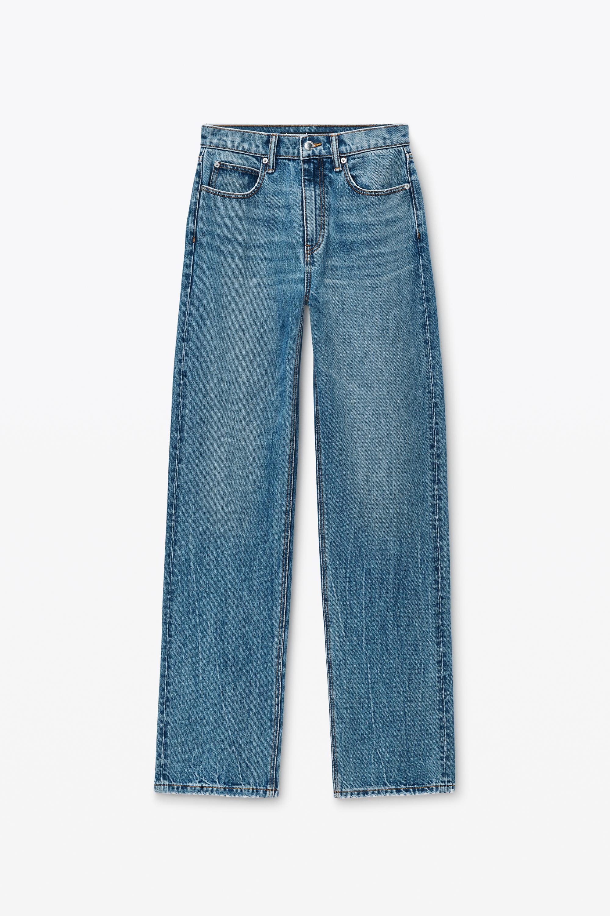 Ez Mid-rise Jeans With Logo Pocket Product Image