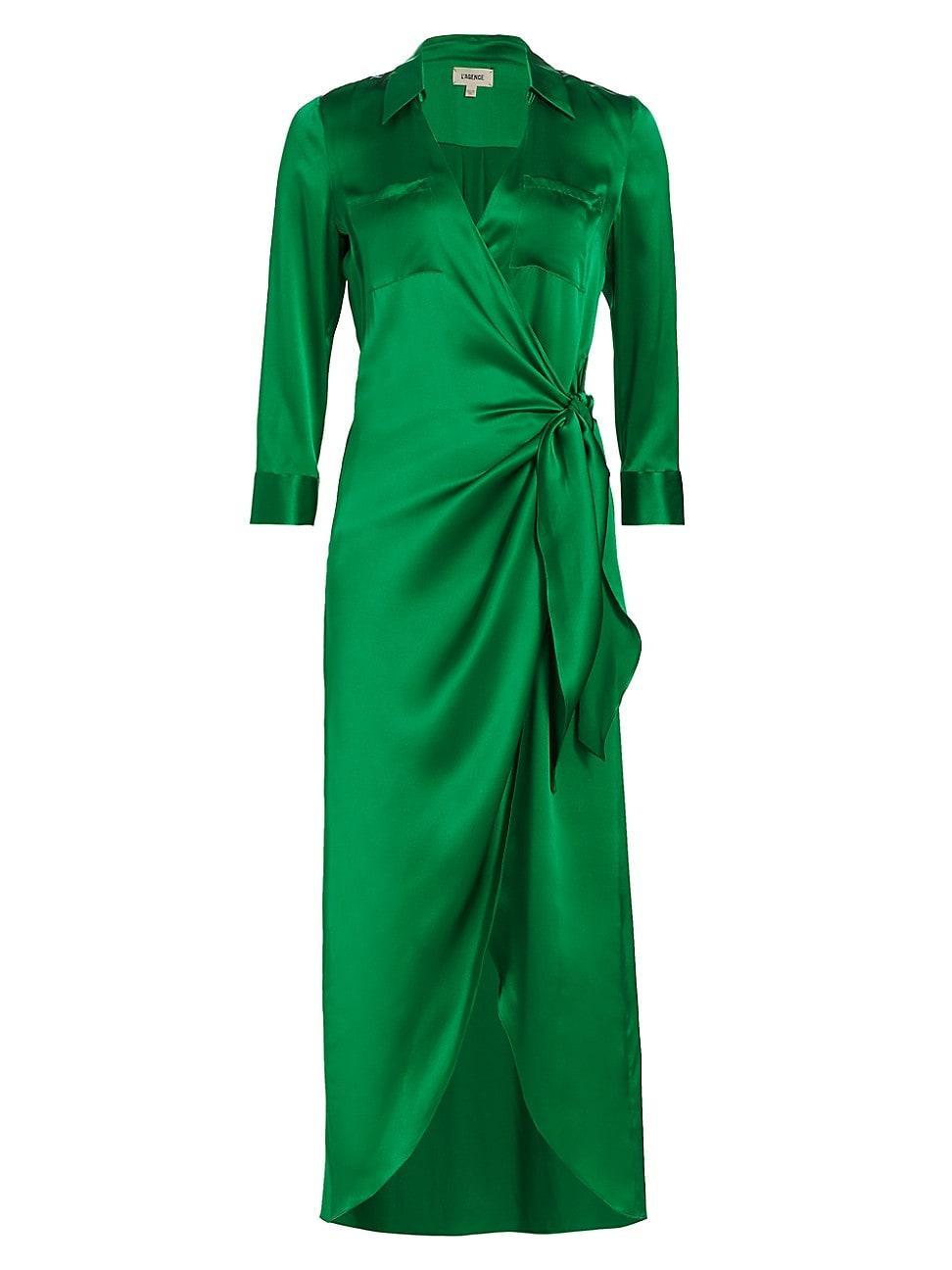 Womens Kadi Silk Wrap Dress Product Image