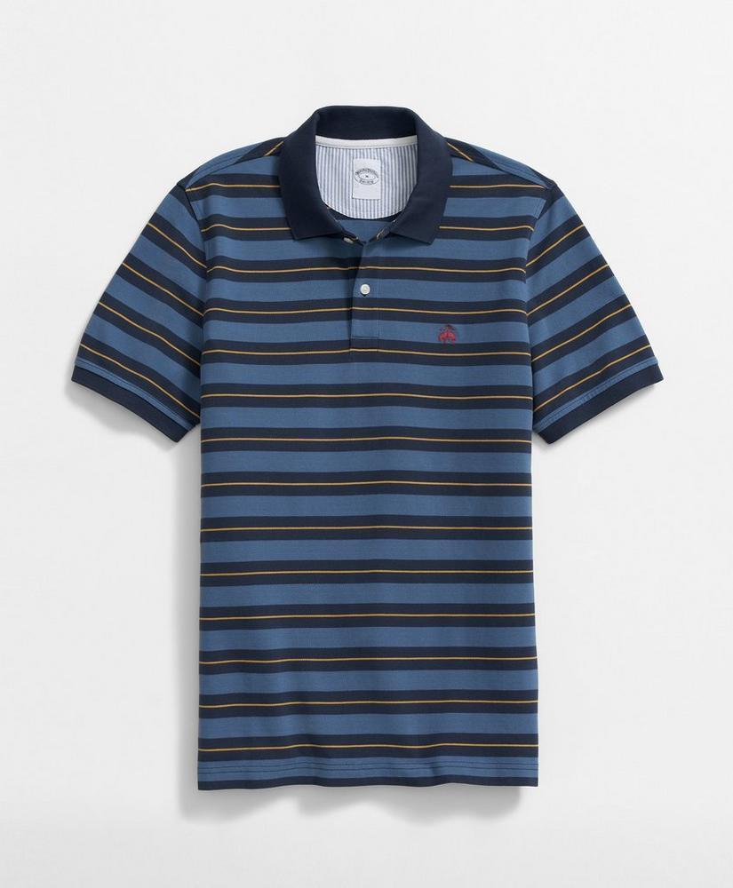 Golden Fleece® Variegated Stripe Supima® Polo Shirt Product Image