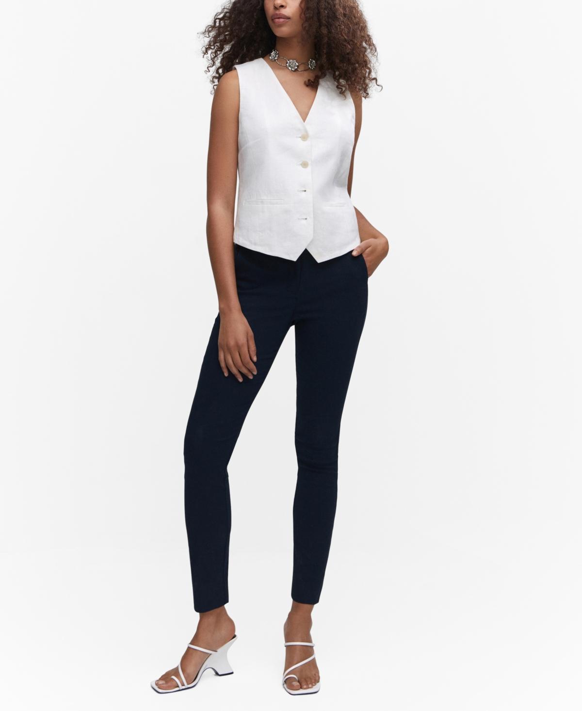 Mango Womens Crop Skinny Trousers Product Image