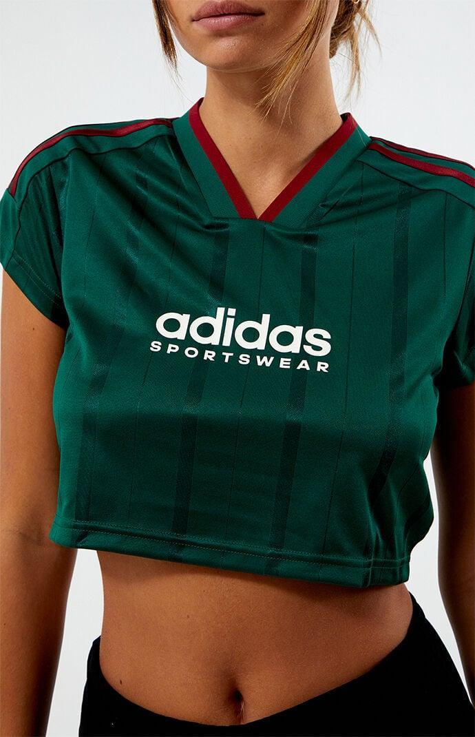 Adidas Women's Tiro Cut 3-Stripes Cropped Jersey - Product Image