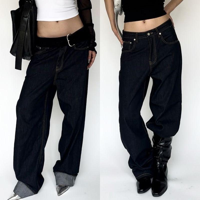 Low Rise Wide Leg Jeans Product Image