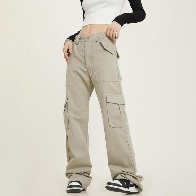 RTK (W) No. 1268 MULTI POCKET STRAIGHT DRAPE CARGO JEANS Product Image