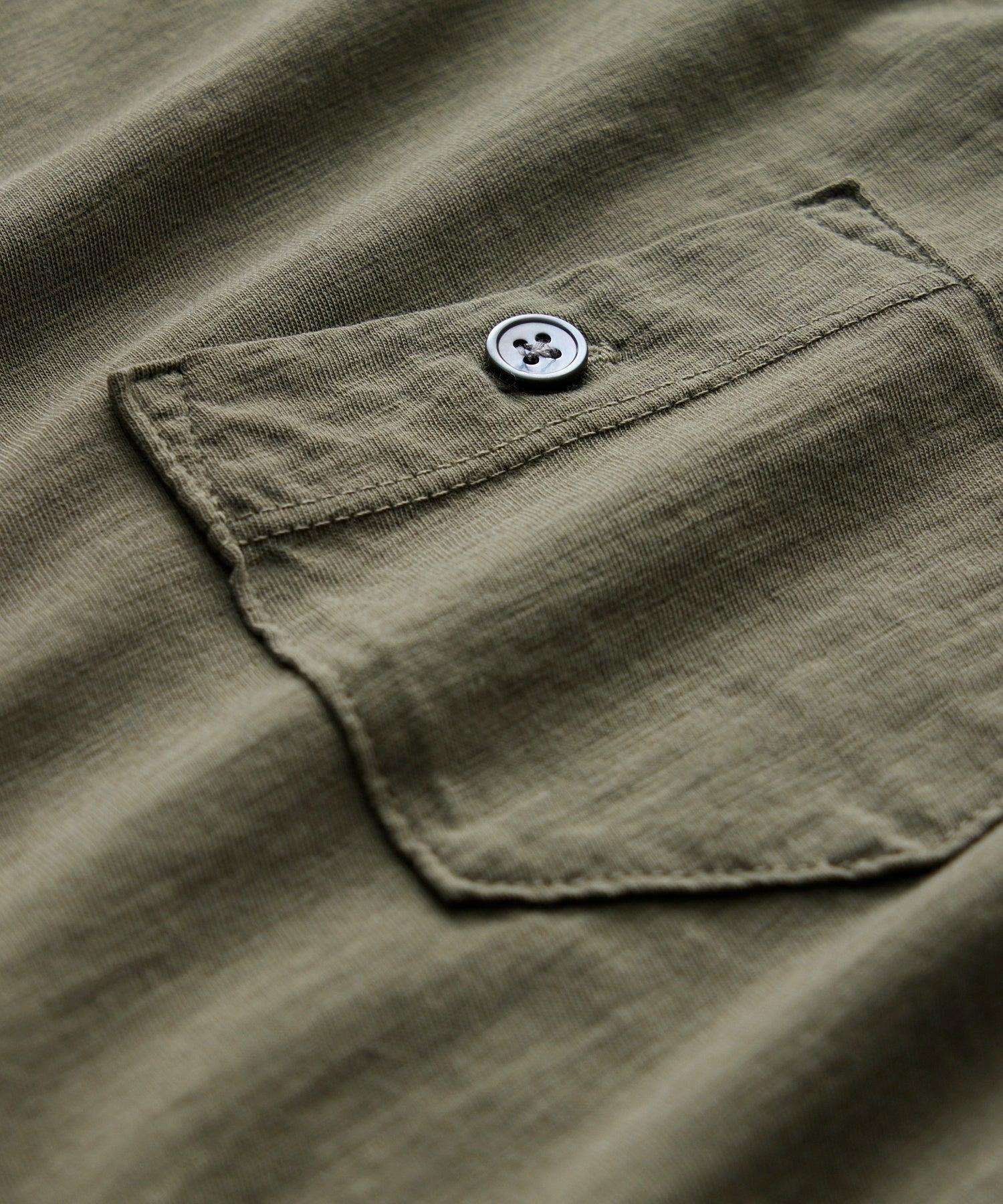 Made in L.A. Homespun Slub Long Sleeve T-Shirt in Olive Product Image