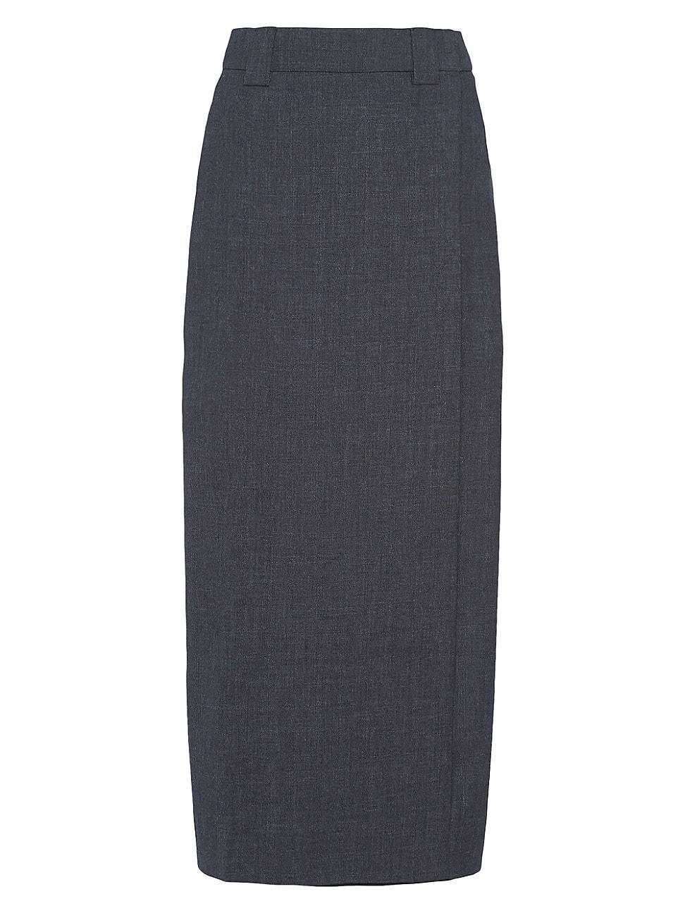 Womens Wool Midi Skirt Product Image