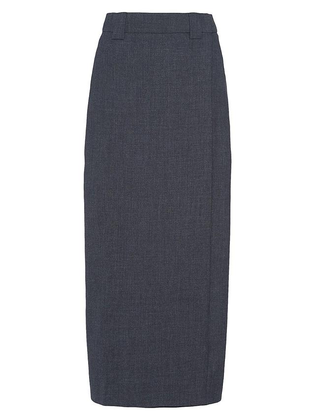 Womens Wool Midi Skirt Product Image