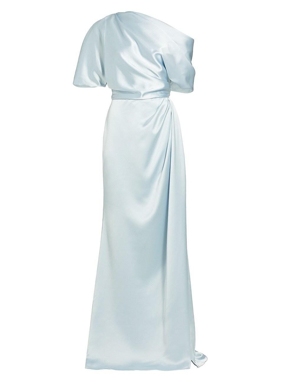 Womens Draped Off-The-Shoulder Gown Product Image