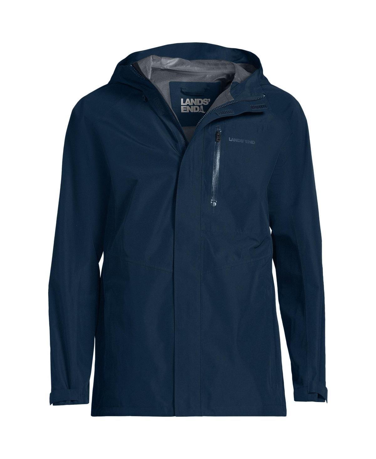 Mens Lands End Waterproof Hooded Packable Rain Jacket Product Image