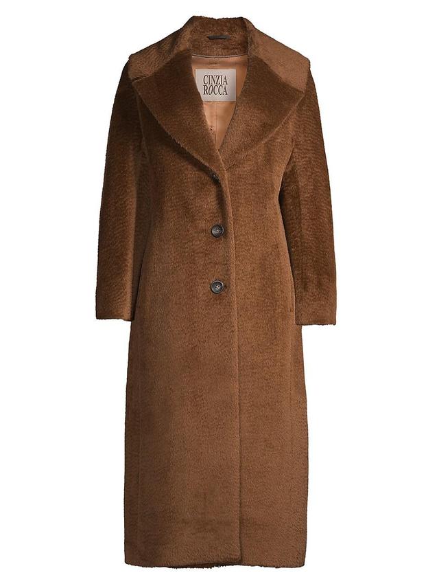 Womens Pressed Alpaca Long Coat Product Image