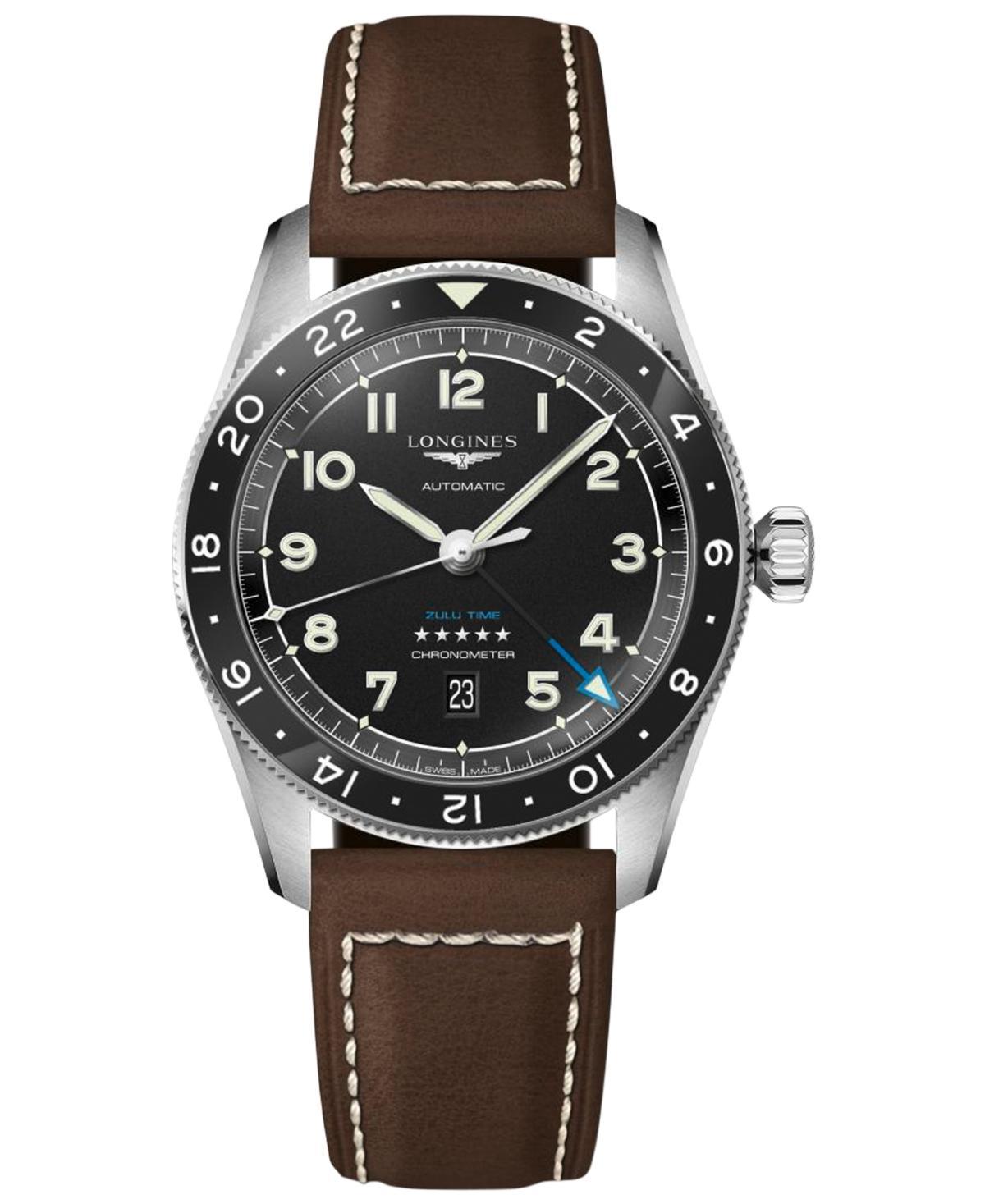 Longines Spirit Leather Strap Watch, 42mm Product Image