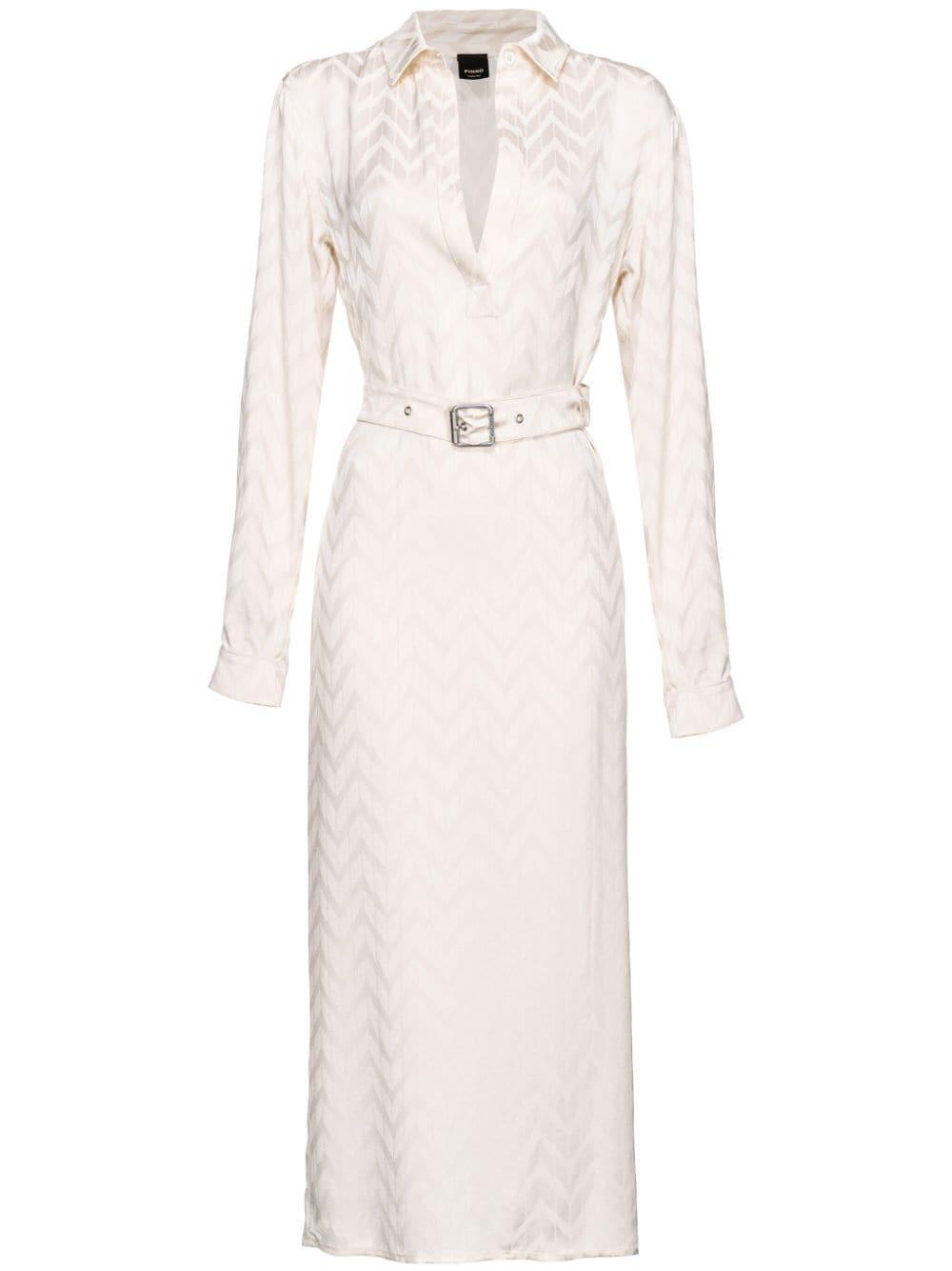 chevron belted maxi dress Product Image