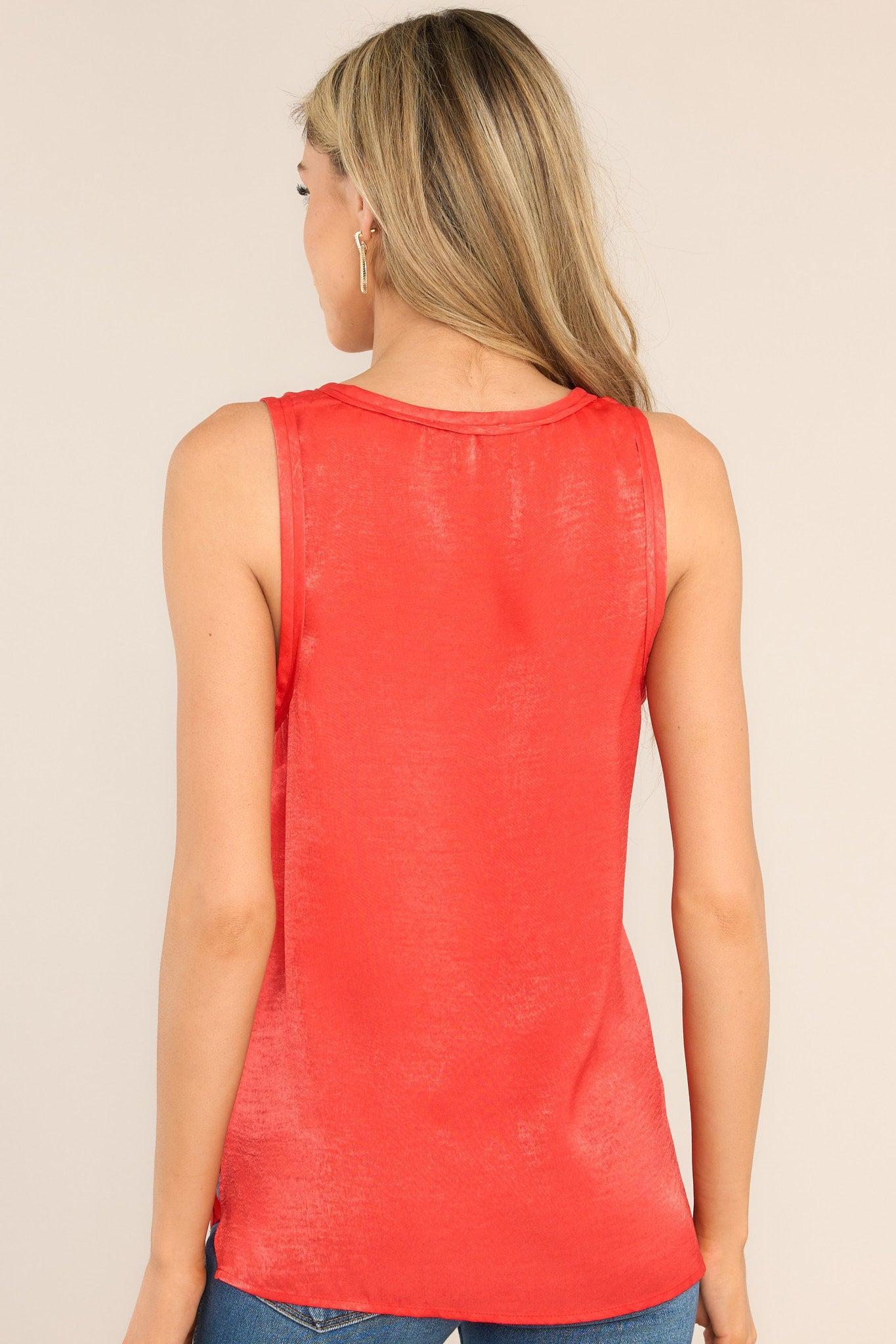 Aura Back To The Basics Red Tank Top Product Image