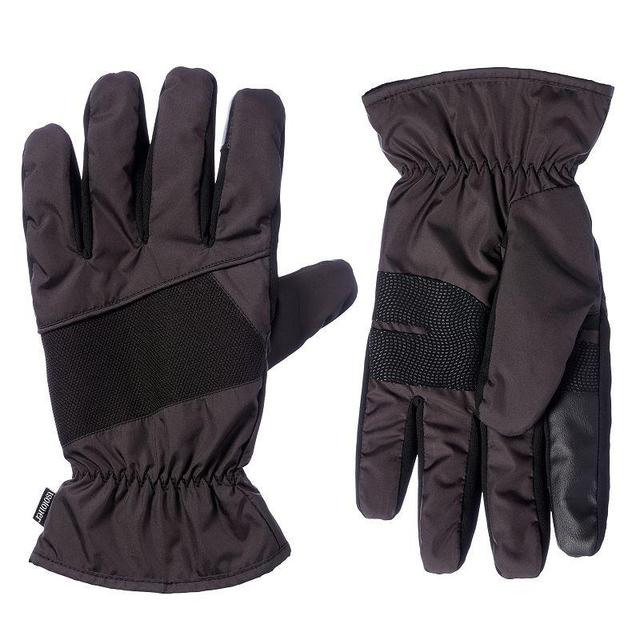 Isotoner Signature Mens Insulated Water Repellent Tech Stretch Piecing Gloves with Touchscreen Technology Product Image