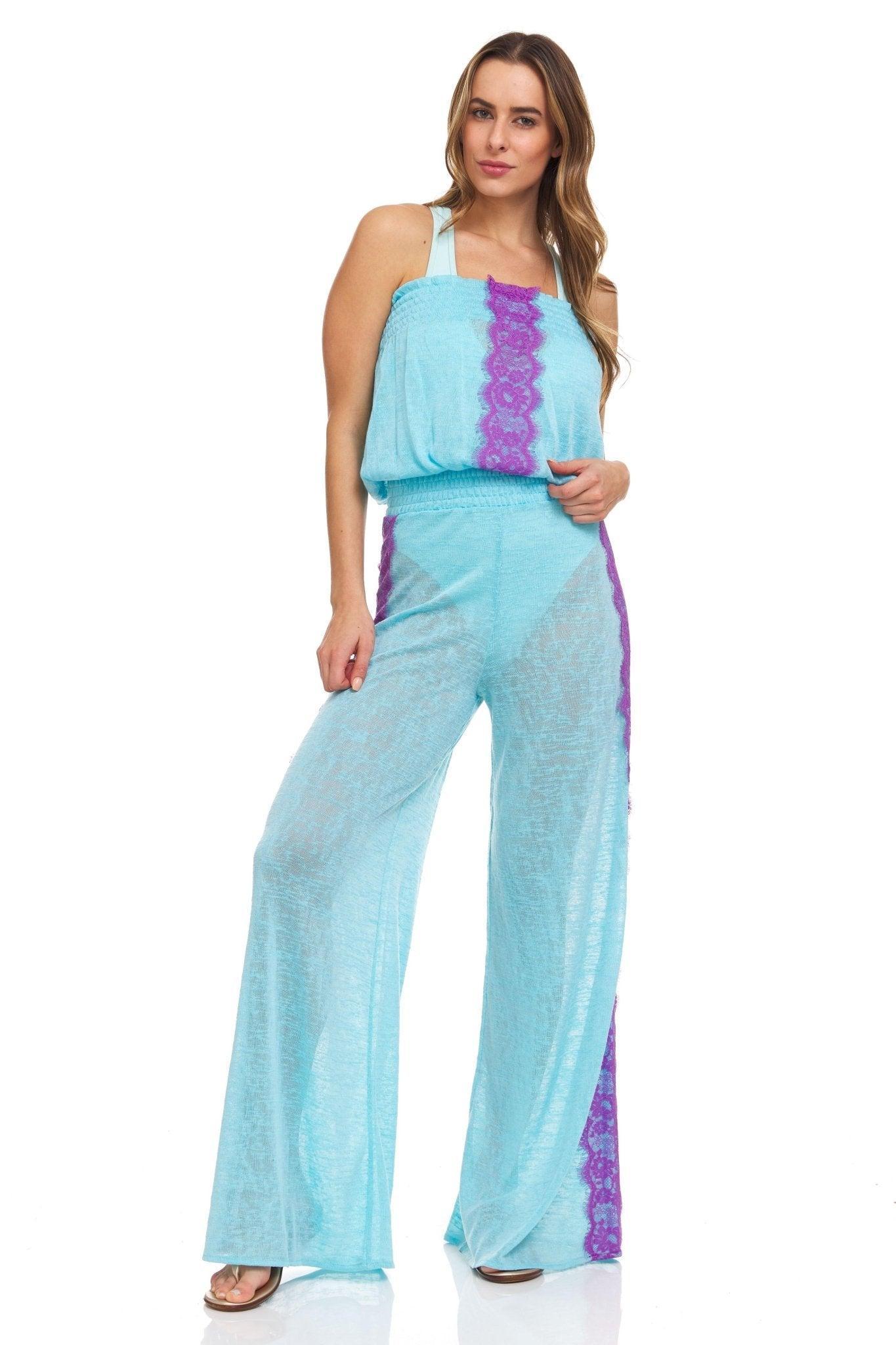 Strapless Lace Trim Jumpsuit Product Image