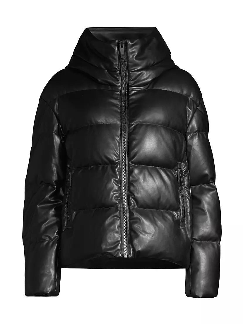 Faux-Leather Down Puffer Jacket product image