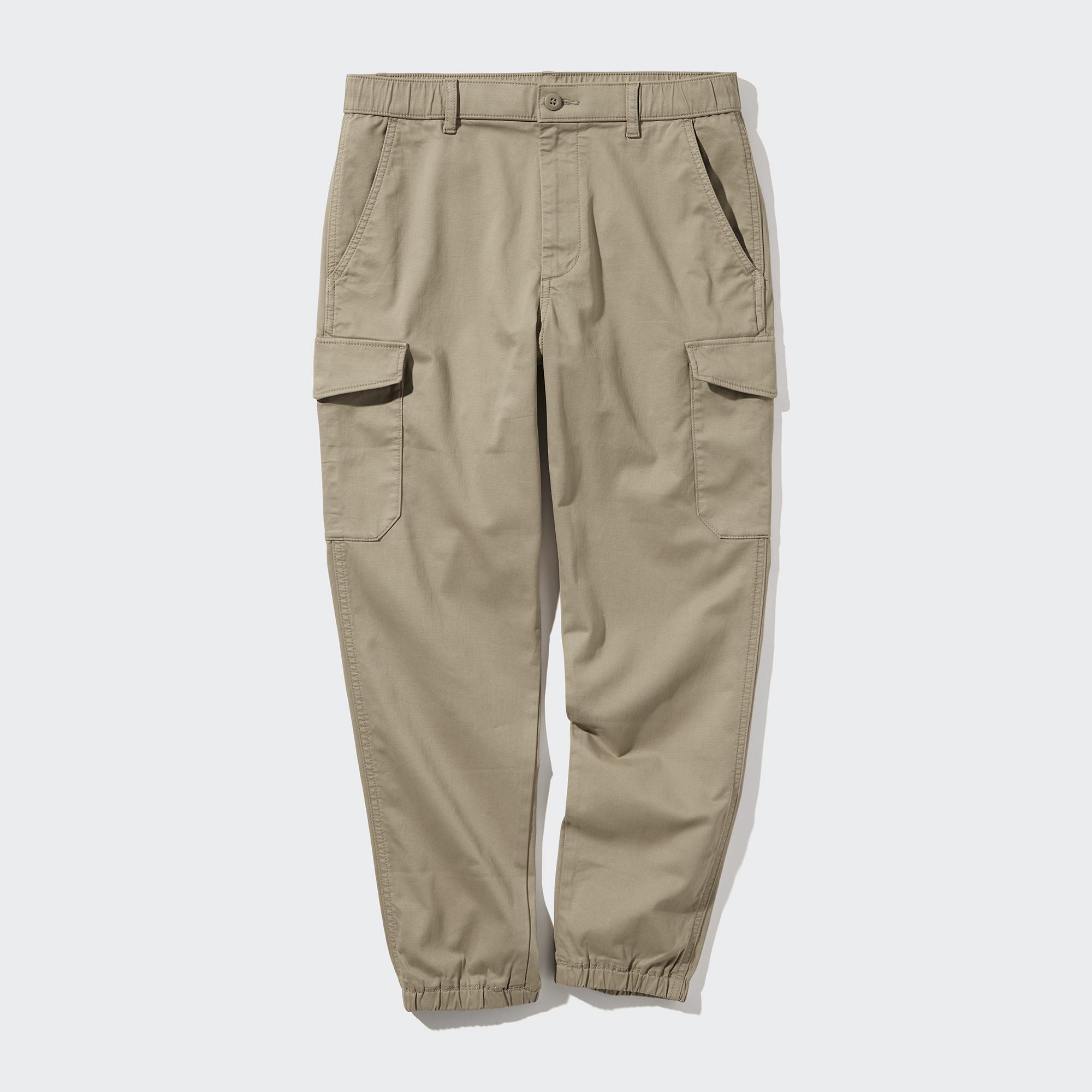 Mens Cargo Jogger Pants Beige Medium UNIQLO US Product Image