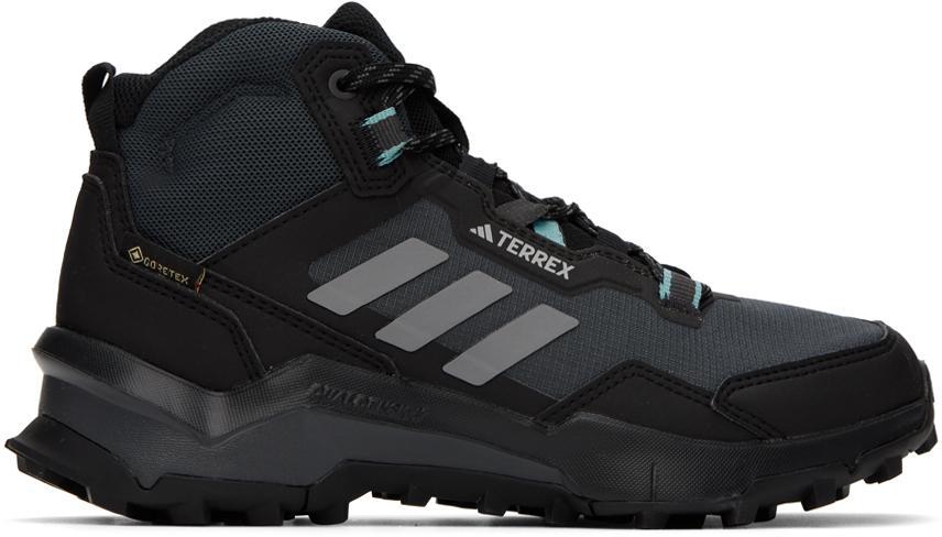 Women's Adidas Terrex Ax4 Mid Gore-tex Hiking Shoes In Black/grey/mint Ton Product Image