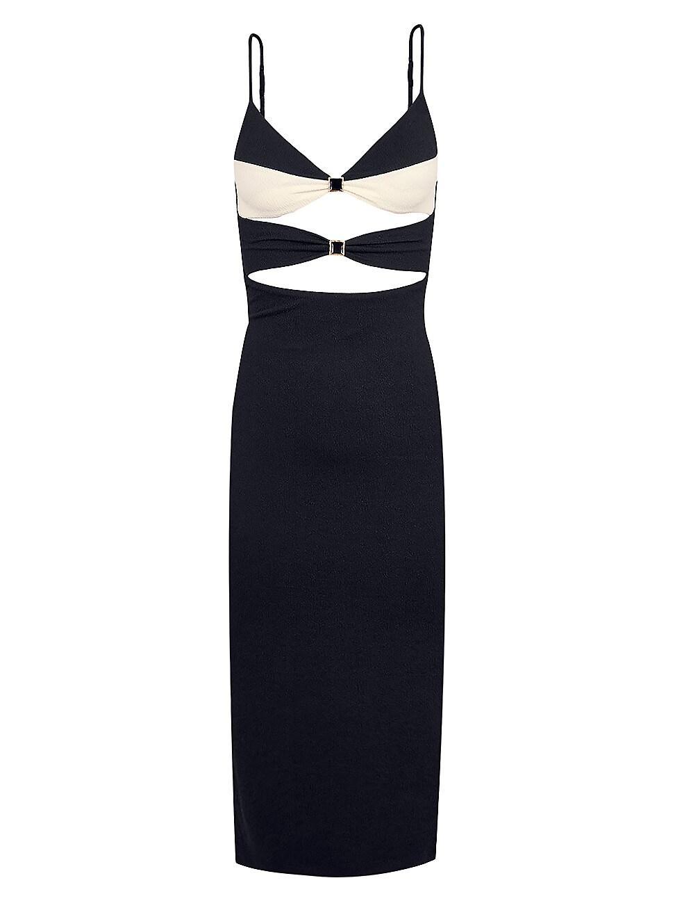 Womens Solid Selena Cut Out Midi-Dress Product Image