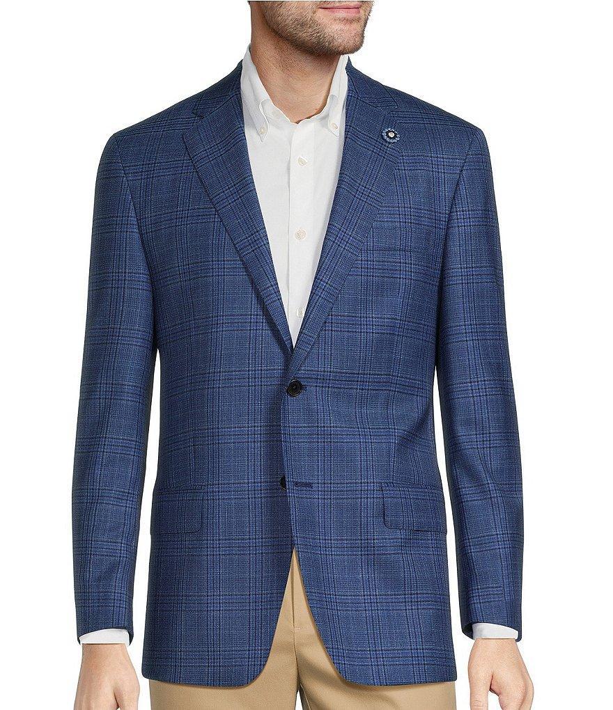 Hart Schaffner Marx New York Fit Blue Plaid Pattern Sport Coat Product Image