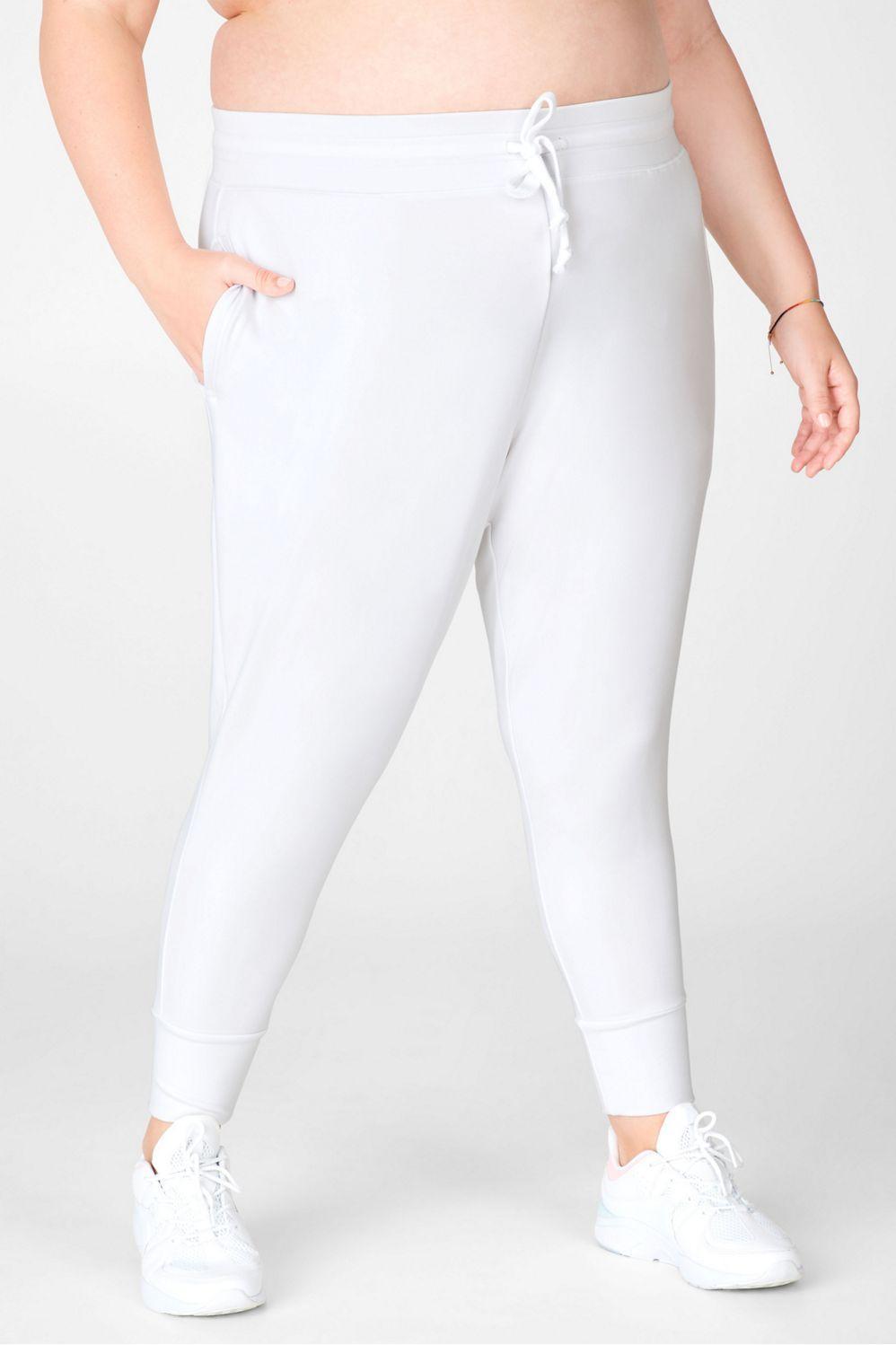 Fabletics Eco-Conscious Terry Jogger Womens white plus Size 4X Product Image