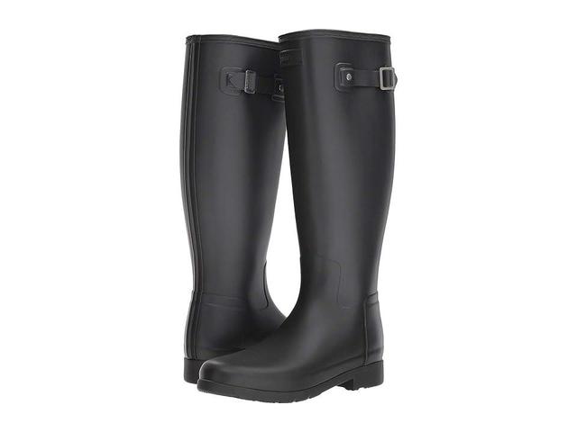 Hunter Original Refined Wide Calf Rain Boot Matte (Black) Women's Rain Boots Product Image