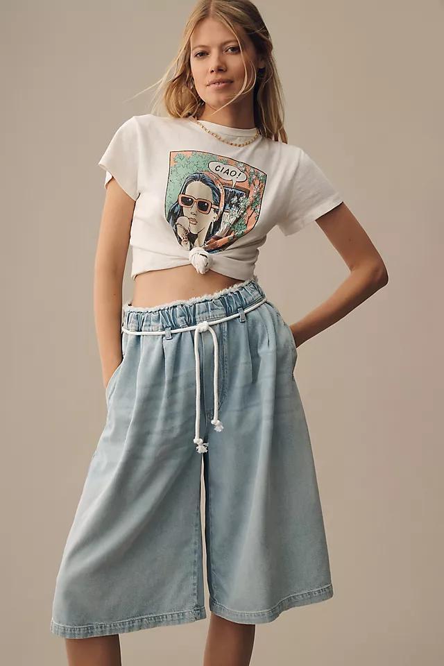 Pilcro Cropped PJ Wide-Leg Jeans Product Image