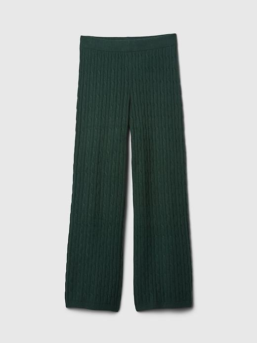 CashSoft Cable-Knit Sweater Pants Product Image