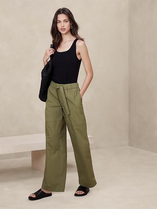 Poplin Straight Pant Product Image