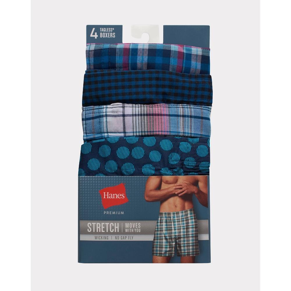 Hanes Premium Mens Stretch Woven Boxer Shorts 4pk - Colors May Vary S Product Image