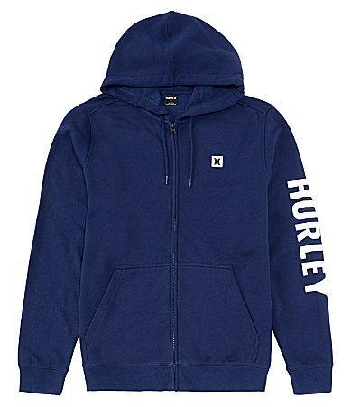 Hurley Icon Boxed Long-Sleeve Brushed-Fleece Full Zip Hooded Jacket Product Image