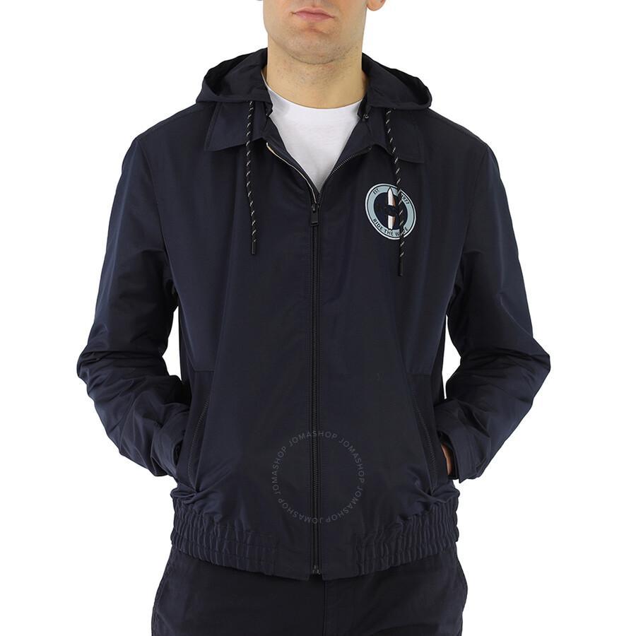 Men's Dark Blue Carsen Logo Embroidered Jacket Product Image