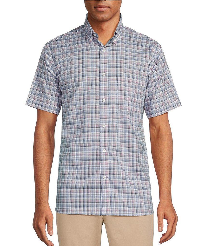 Daniel Cremieux Signature Label Mini Plaid Supima Cotton Short Sleeve Woven Shirt Product Image