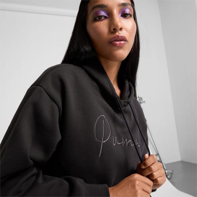 PUMA Script Logo Women's Hoodie Product Image