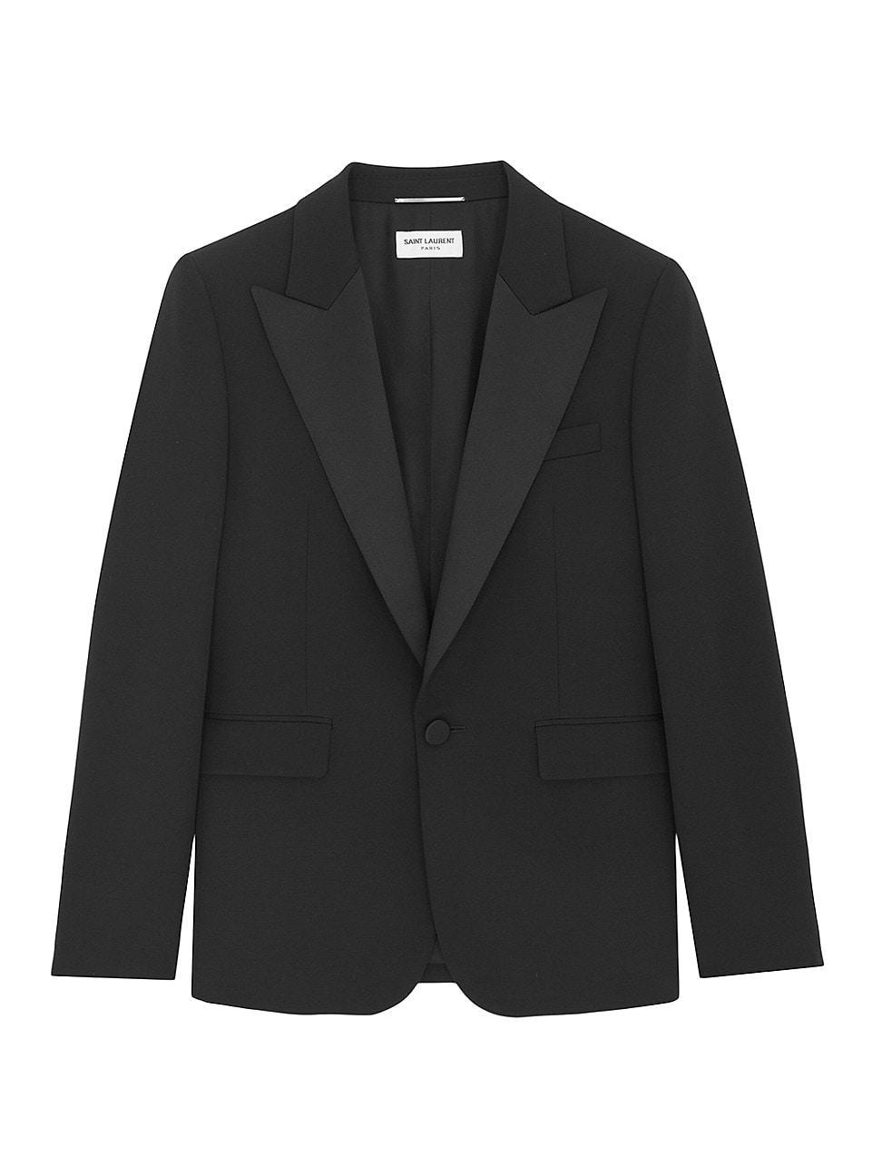 Mens Tuxedo Jacket In Grain De Poudre Product Image