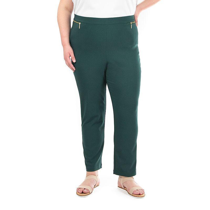 Plus Size Nina Leonard Ankle Length Millennium Pants, Womens Product Image