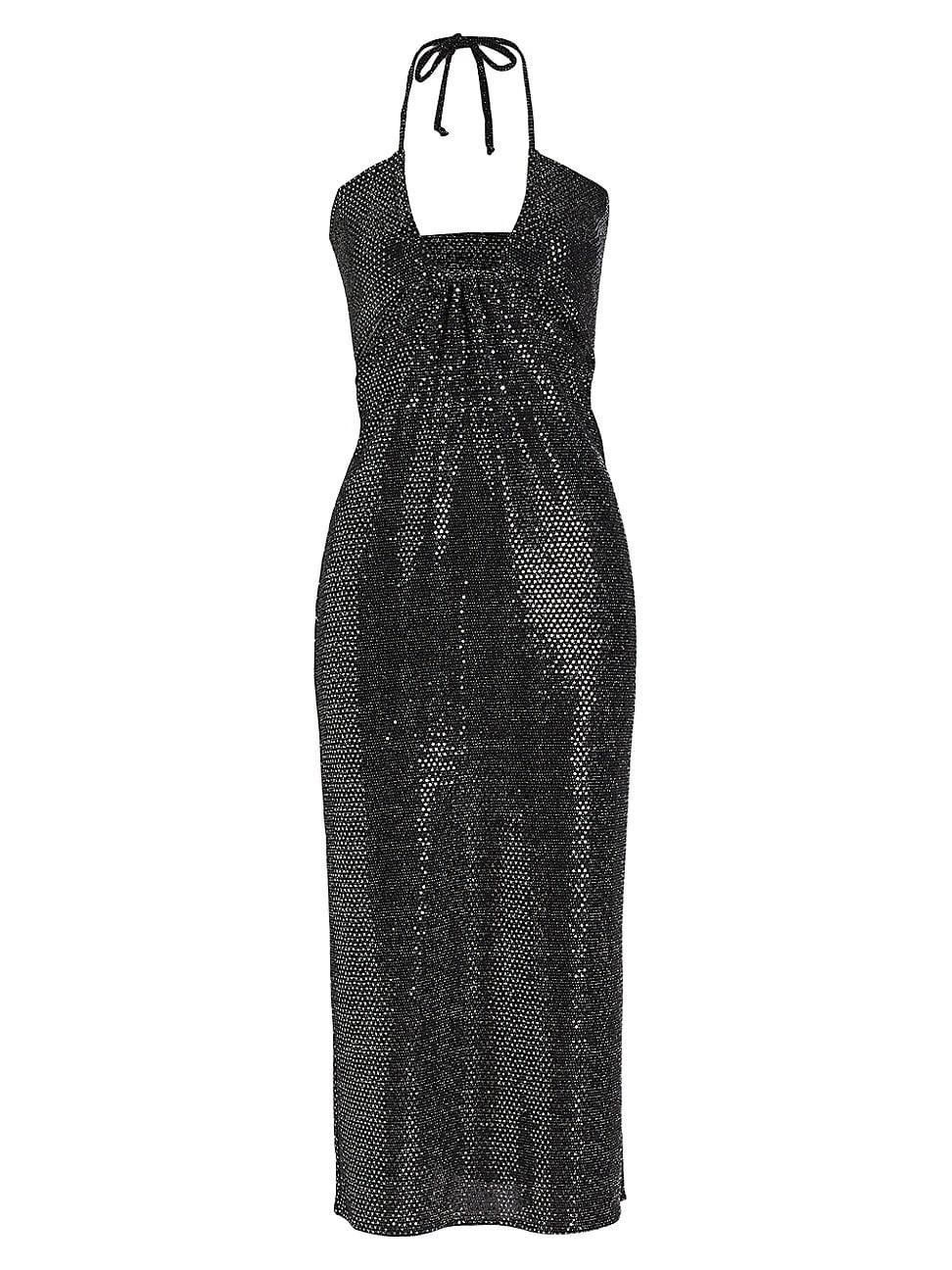 Womens Tal Sequin-Embroidered Midi-Dress Product Image