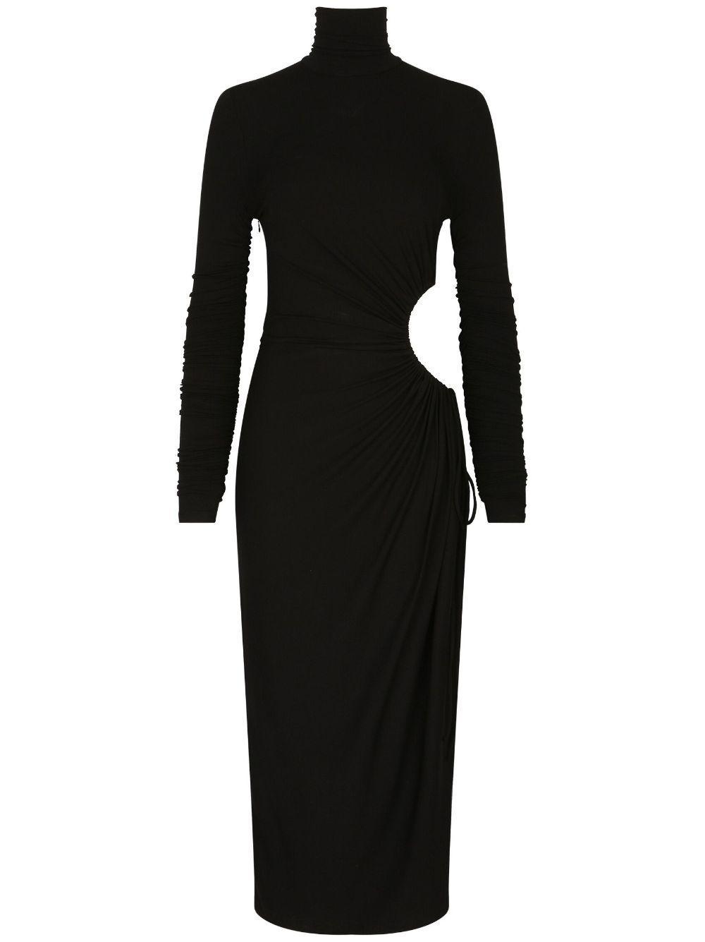 Kleid Mit Stehkragen In Nero Product Image