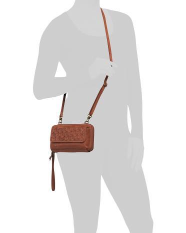 Leather Cell Wallet Crossbody for Women Product Image