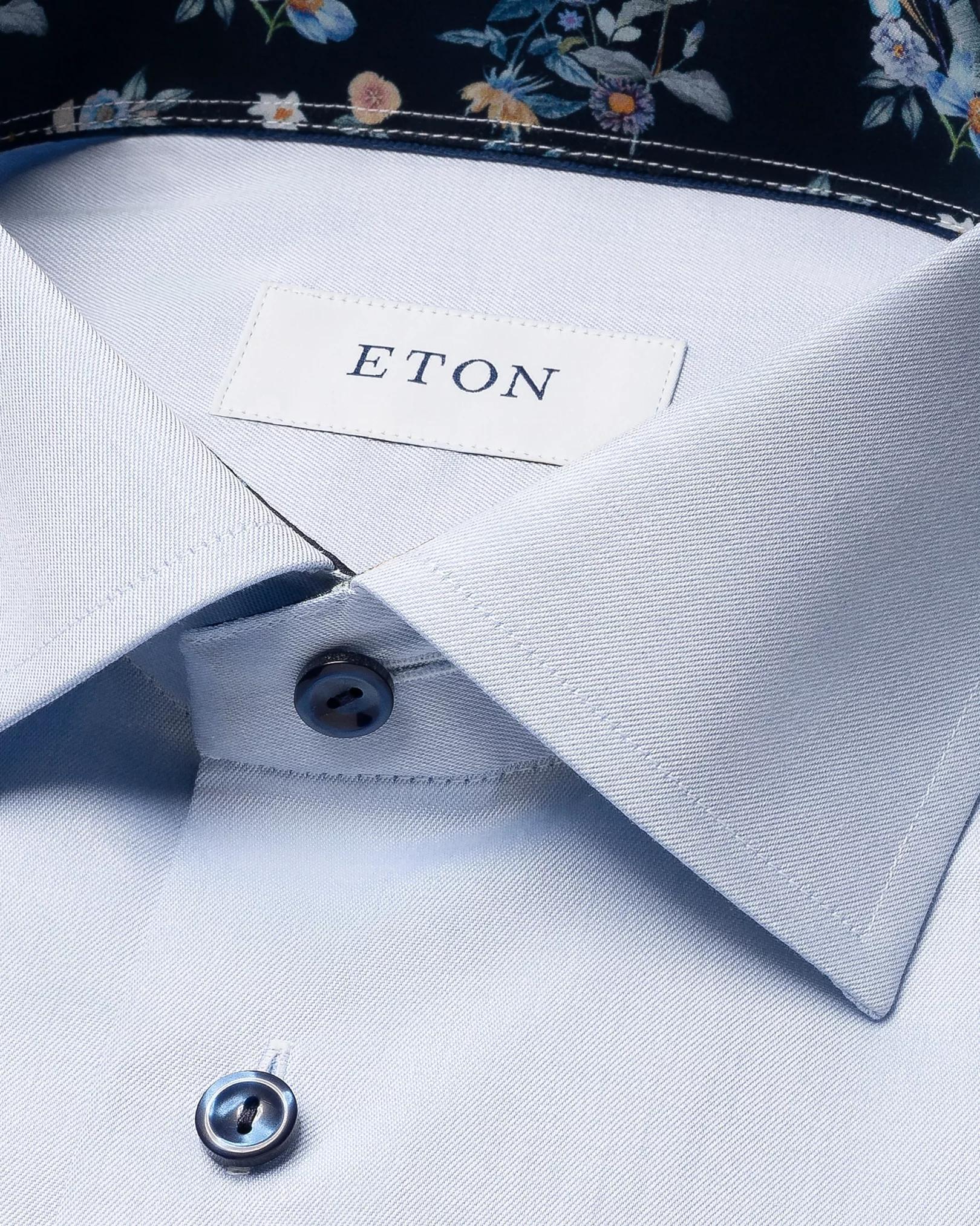 Eton Slim Fit Dress Shirt with Floral Pattern Detail Product Image