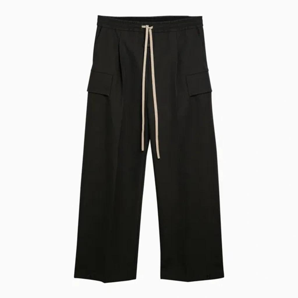 Wide-leg Drawstring Trousers In Multicolor Product Image