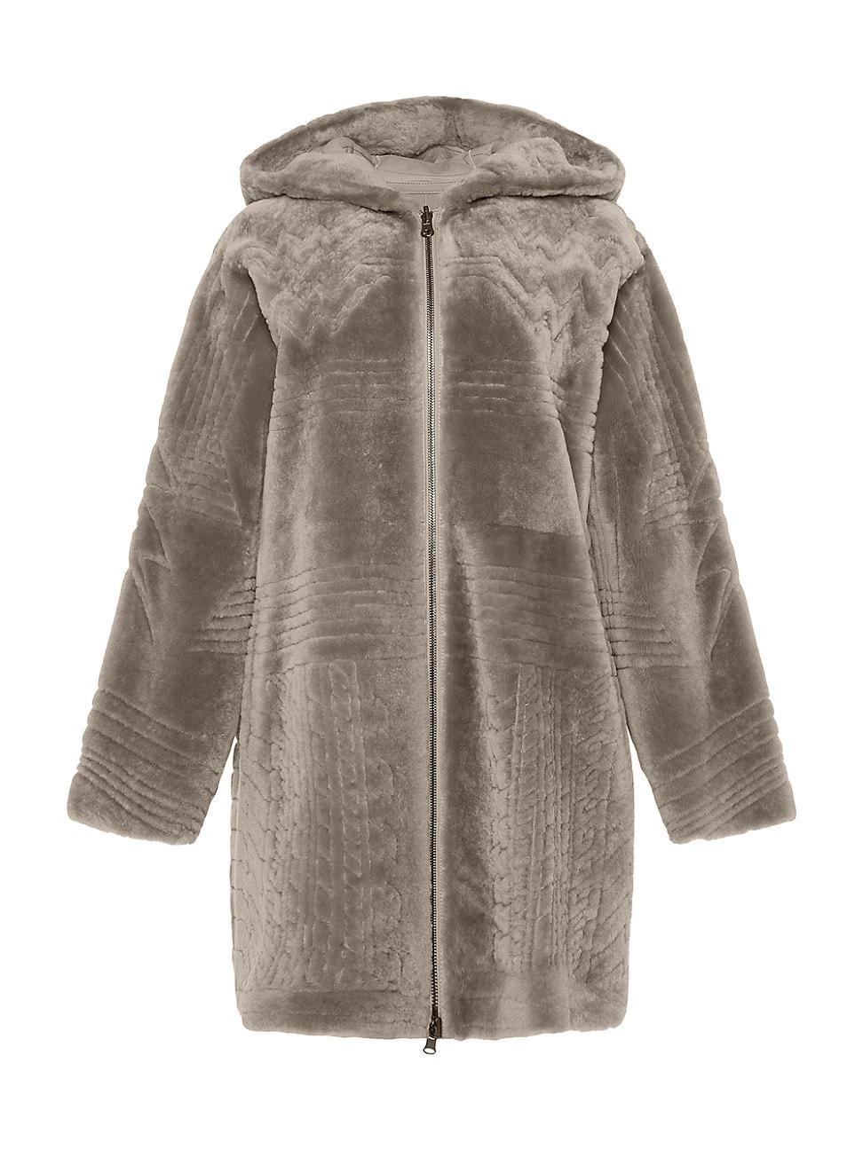 Womens Reversible Select Shearling Lamb Parka Product Image