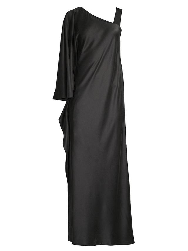 Womens Grace One-Shoulder Silk Gown Product Image