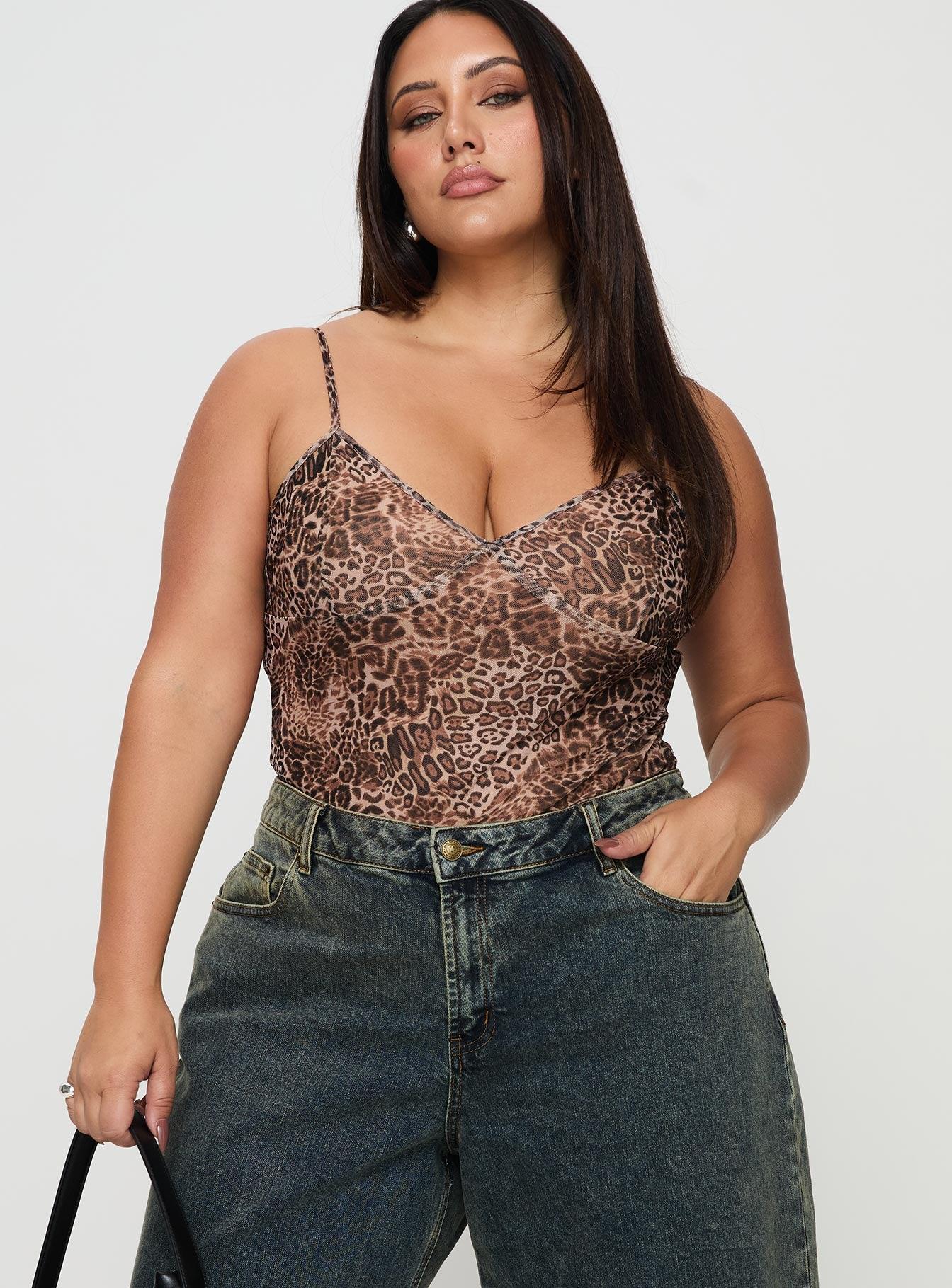 Elixia Bodysuit Leopard Curve Product Image