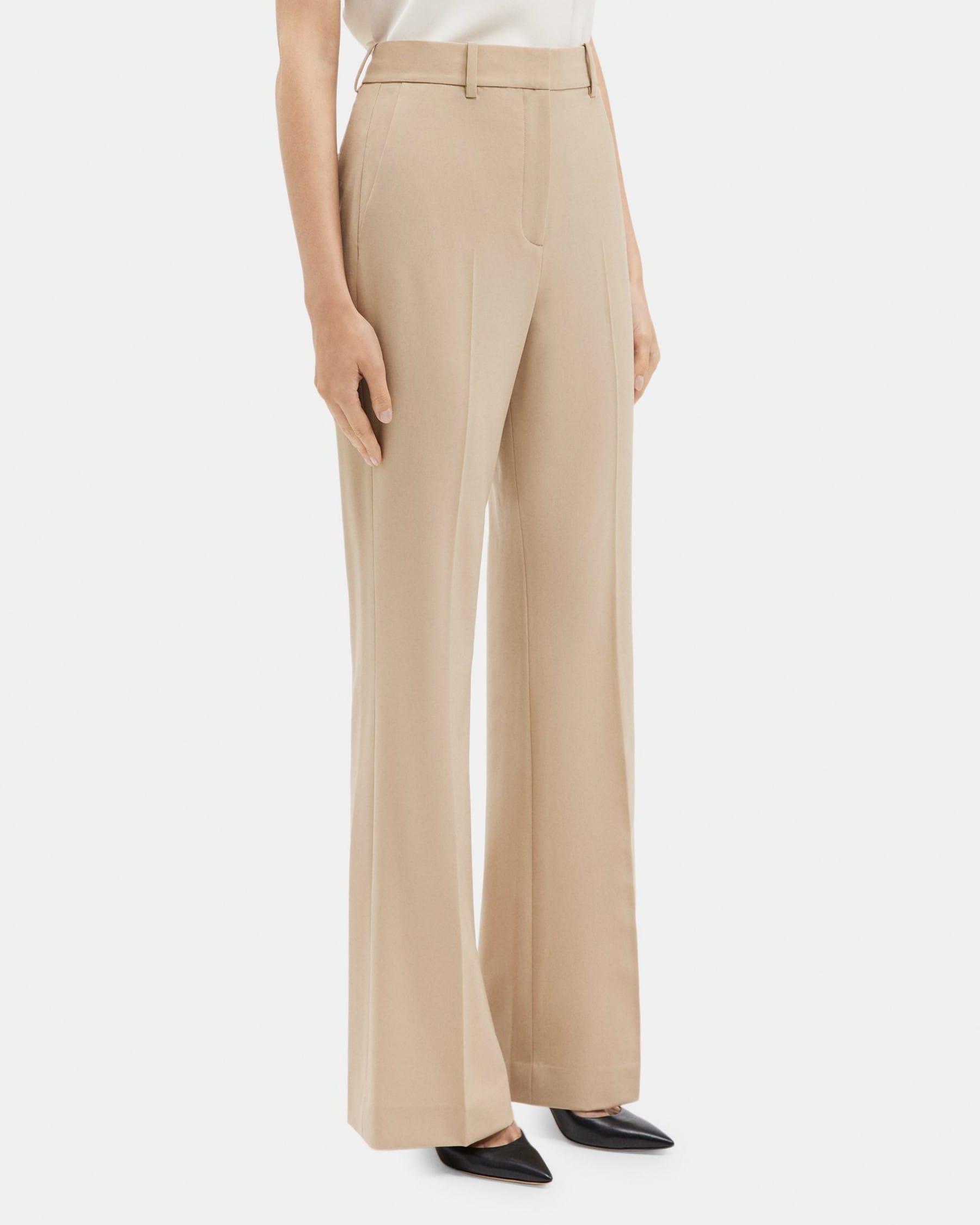 Flared High-Waist Pant in Stretch Wool Product Image