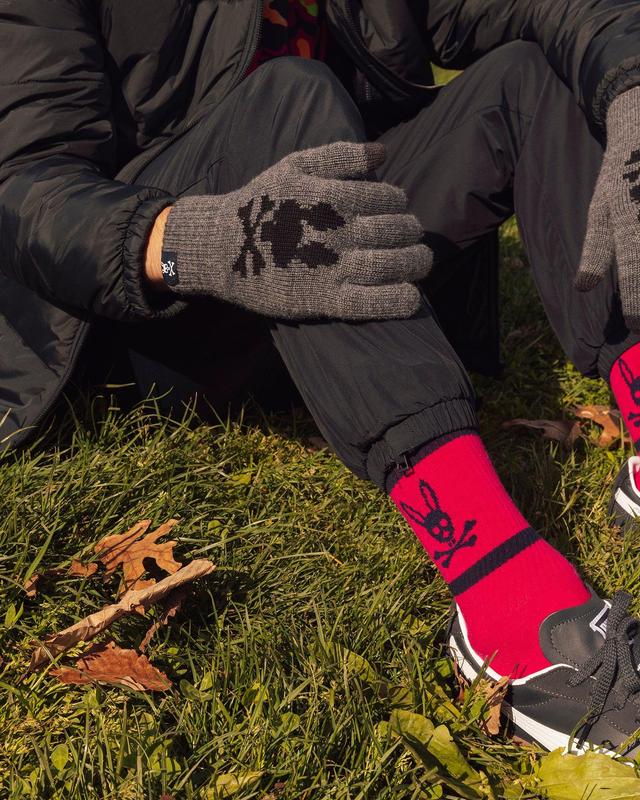 MENS MERINO WOOL GLOVES WITH TECH FINGER - B6A998U1GL Product Image