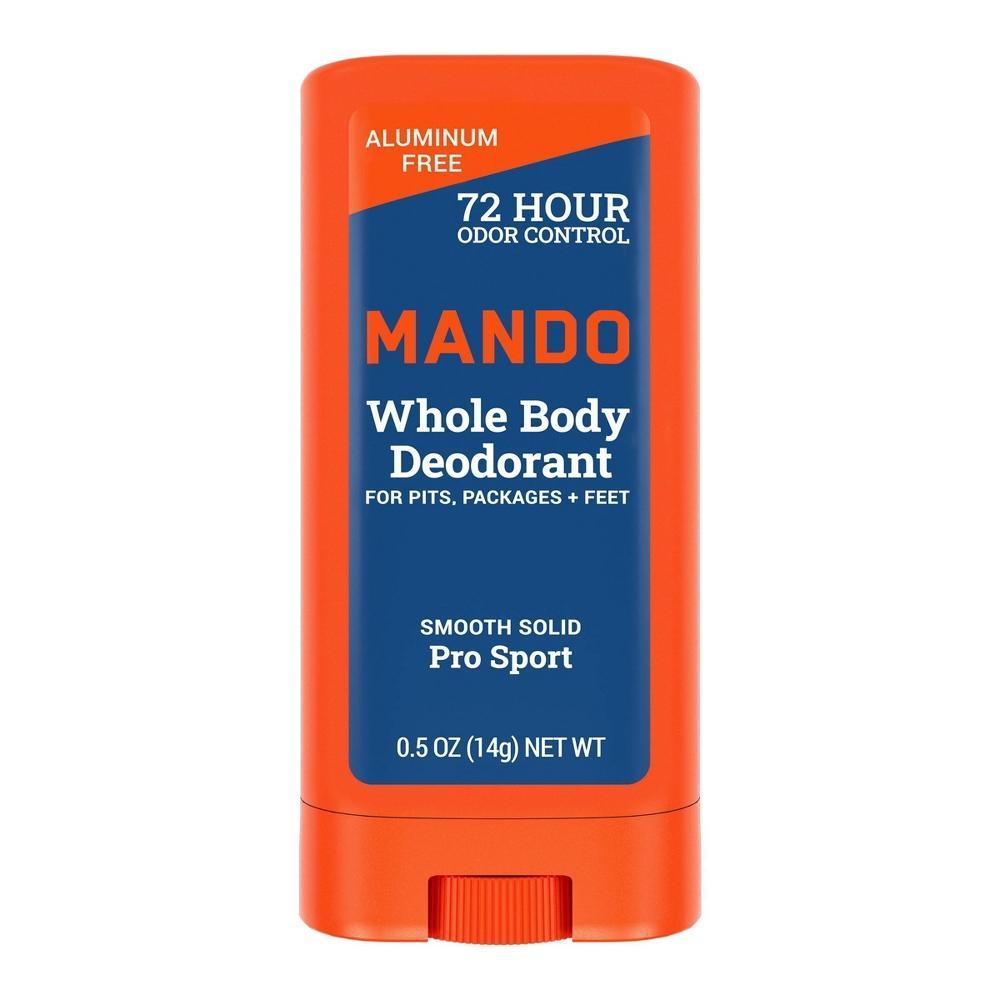 Mando Whole Body Deodorant - Men's Aluminum-Free Invisible Cream Deodorant - Pro Sport - Trial Size - 0.5oz Product Image